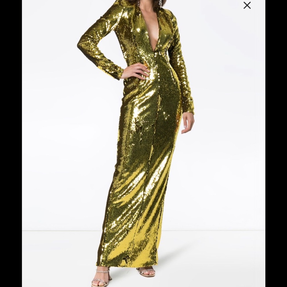 Alexandre Vauthier Plunge V-Neck Dress